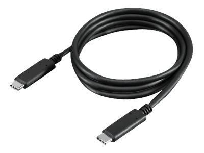 Lenovo USB-C cable, 1 meter length, 10Gbps data rate, 20V/5A power delivery, suitable for laptops and monitors.
