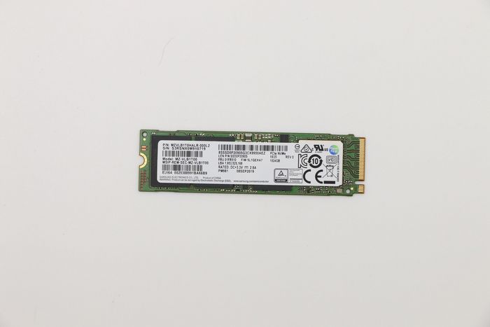 Lenovo 1TB solid-state drive with M.2 PCIe interface, optimized for notebook use, ensuring fast data access and reliability.