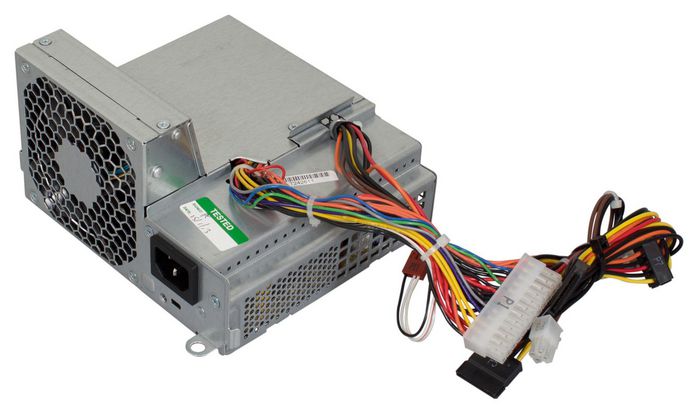 HP 240W power supply unit for DC7900 Small Form Factor desktop, multiple DC outputs for system components.
