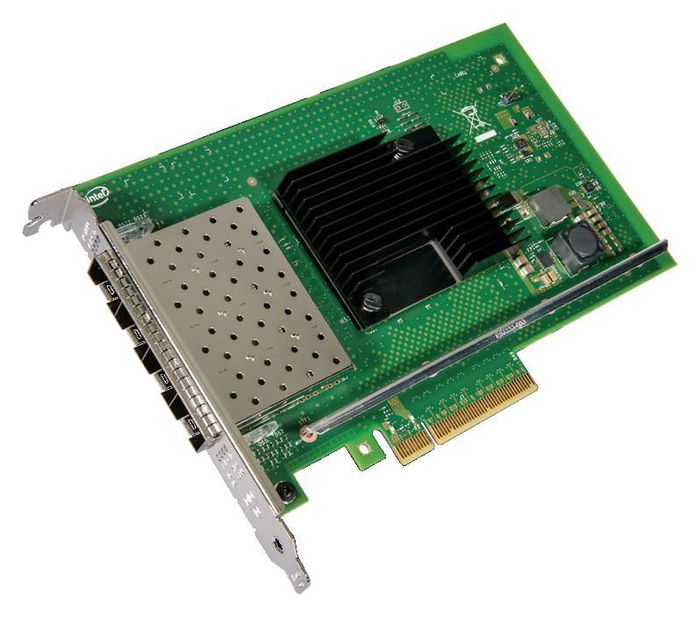 Lenovo 10Gigabit Ethernet card with 4 SFP+ ports, 10Gb speed per port, full-height bracket, designed for specific Lenovo servers.