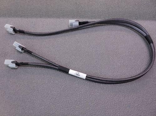 Hewlett Packard Enterprise Mini-SAS X-cable, 500mm length, designed for LFF hot-plug drives, compatible with HPE ProLiant servers.
