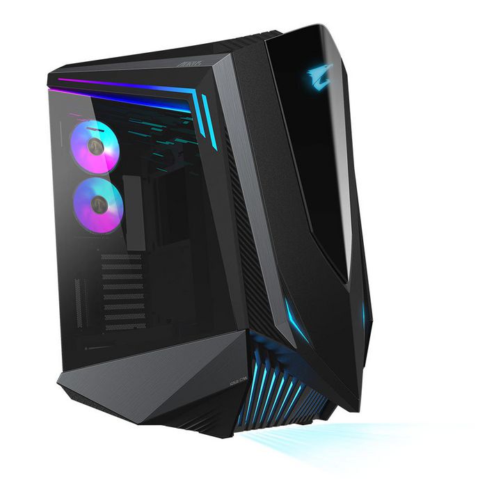 Gigabyte AORUS C700 GLASS PC Case - Full Tower, supports up to E-ATX & 420mm radiators, pre-installed 120mm*5 fans, USB 3.1 Type-C, RGB Fusion