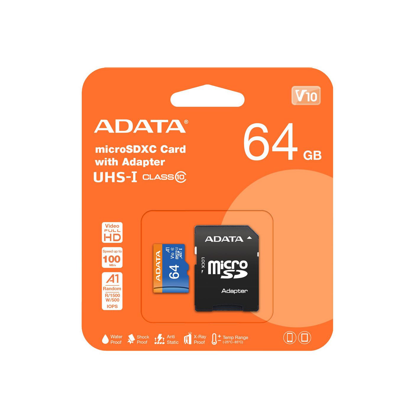 Adata Premier microSDHC 64GB + Adapter, C10