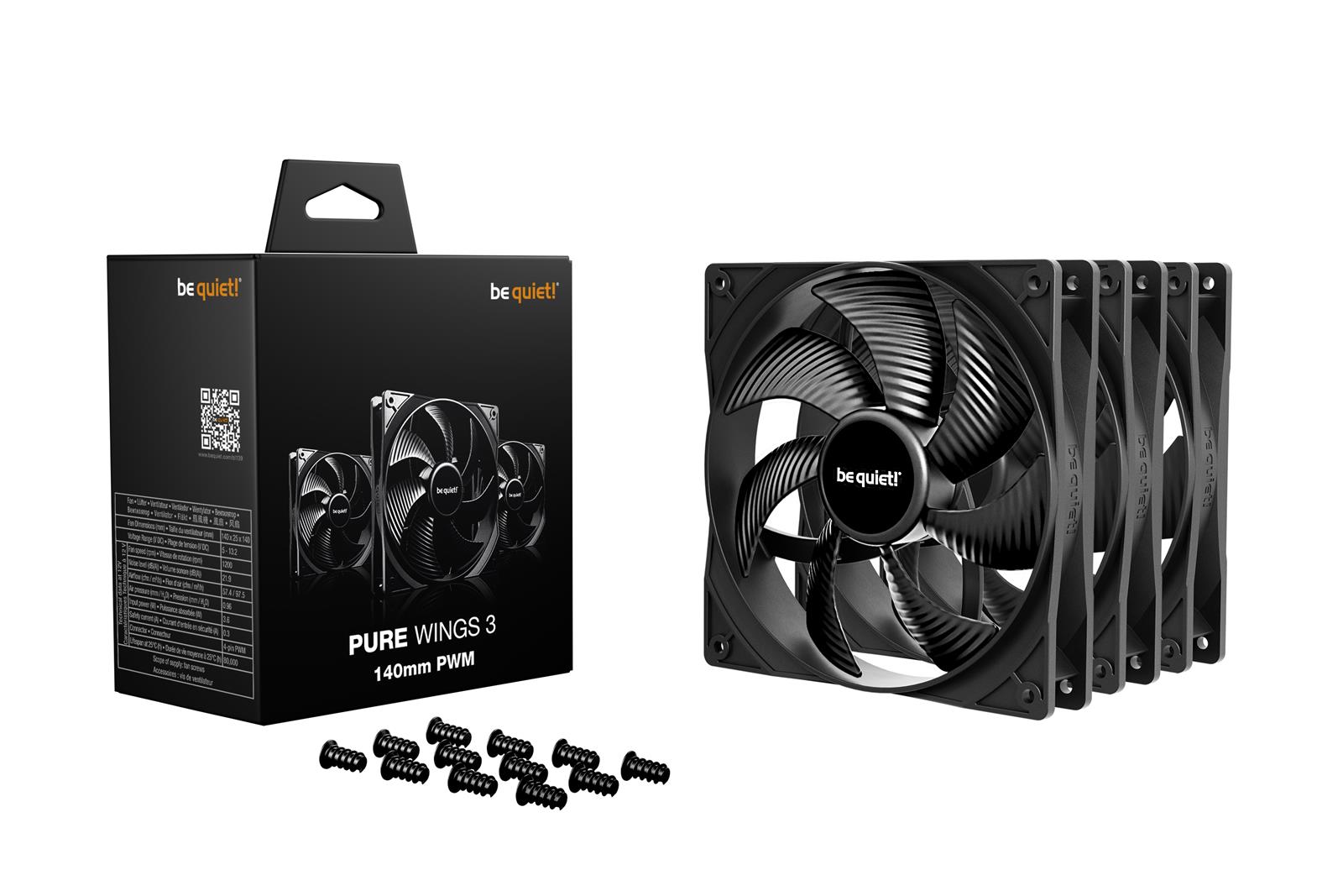 be quiet! PURE WINGS 3 140mm PWM, 3-pack
