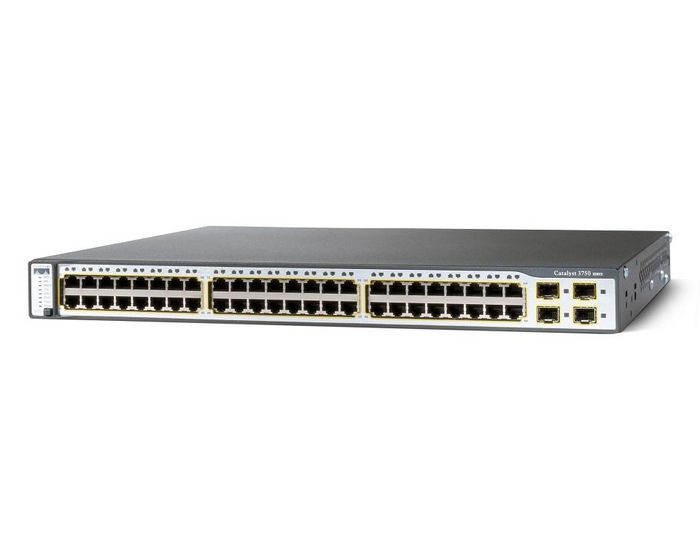 Cisco Catalyst 3750 48 10/100 ports & 4 SFP uplinks, PoE, SMI