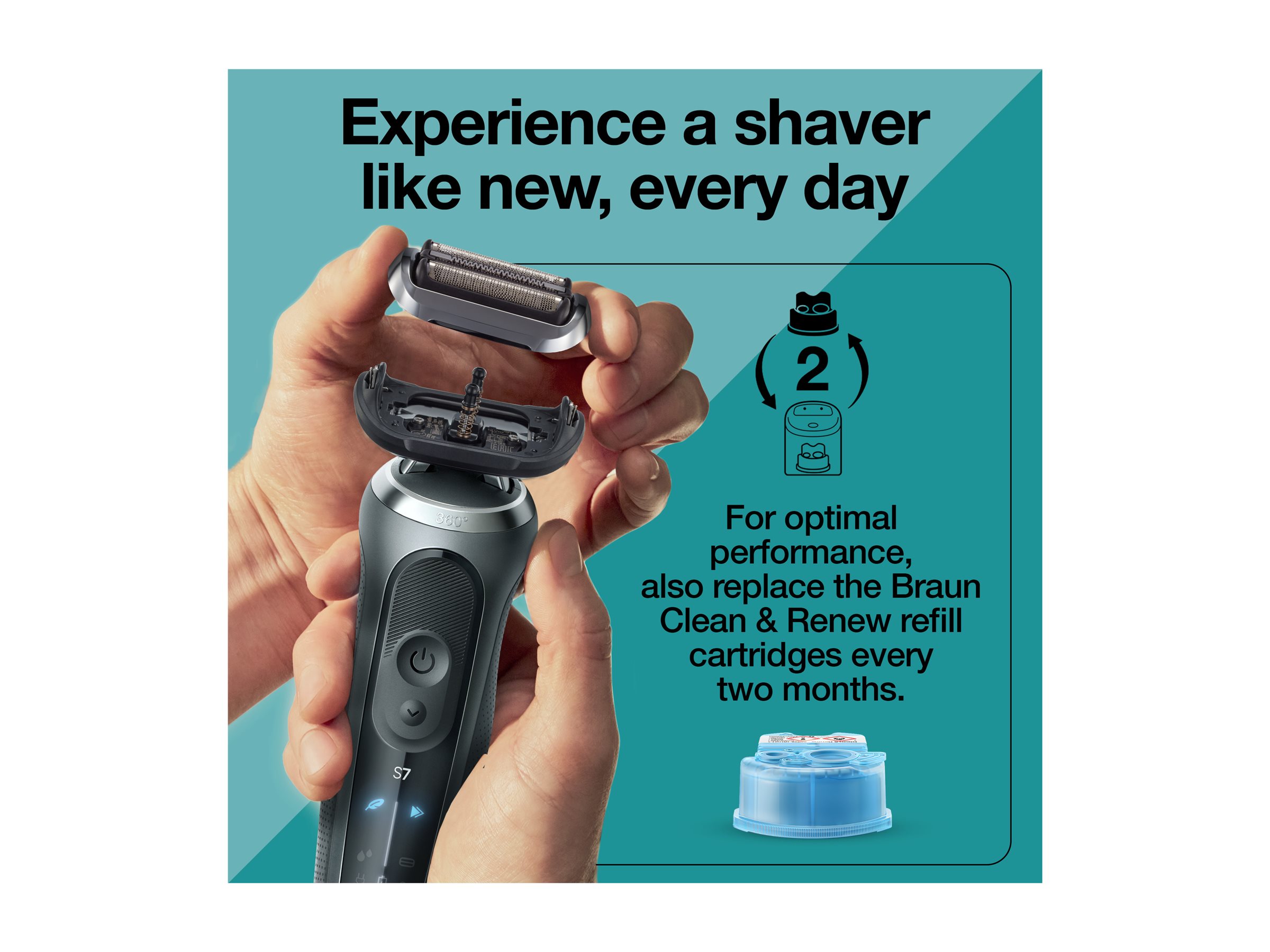 SHAVING HEAD 74S SILVER BRAUN