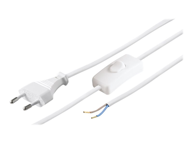 goobay Strømkabel 1.5m Hvid