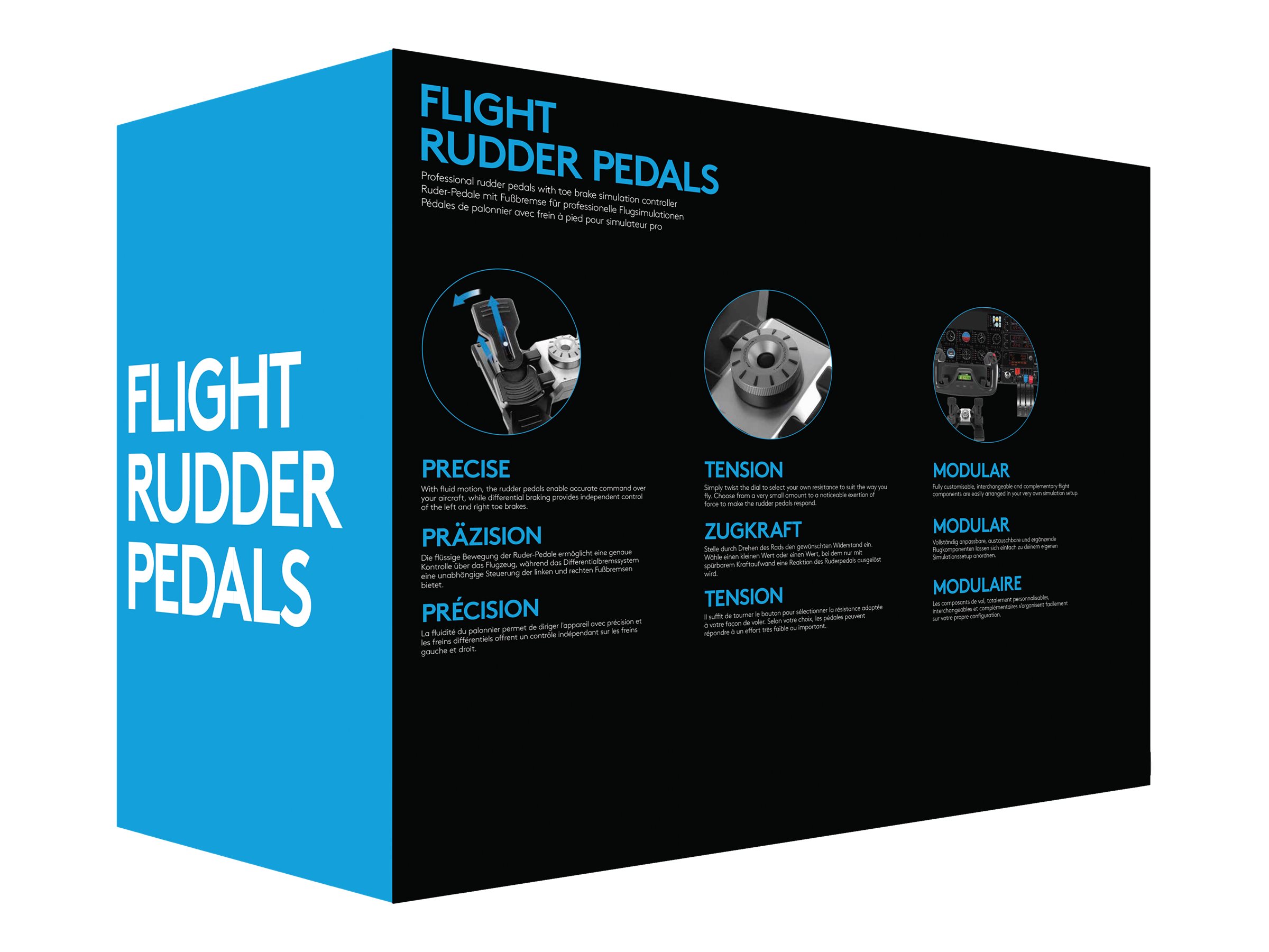 Logitech Flight Rudder Pedals Pedaler PC
