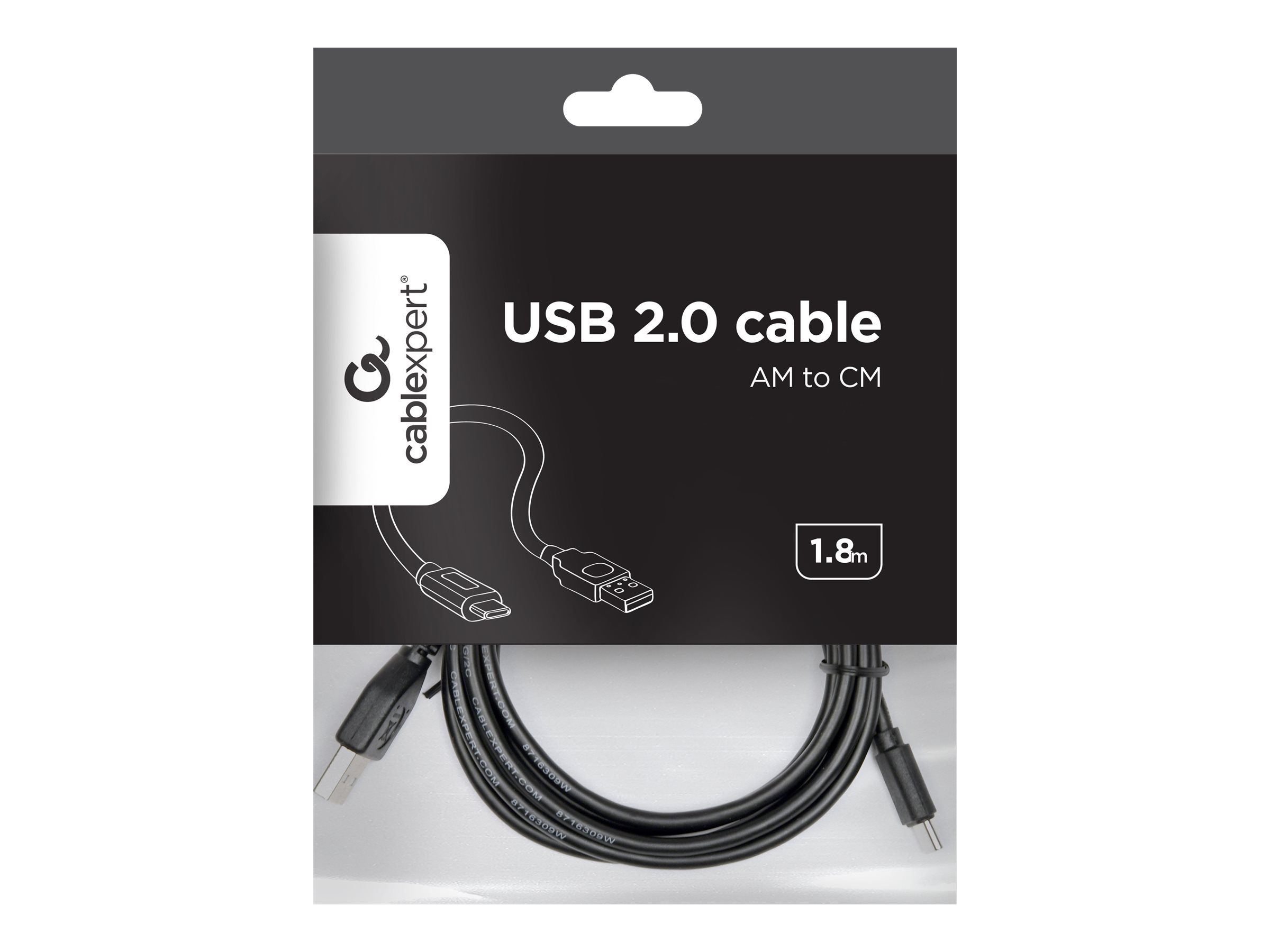Cablexpert USB Type-C kabel 1.8m Sort