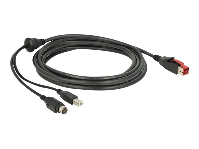 Delock Forstærket USB kabel 3m Sort