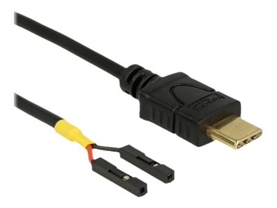 Delock USB Type-C kabel 20cm Sort