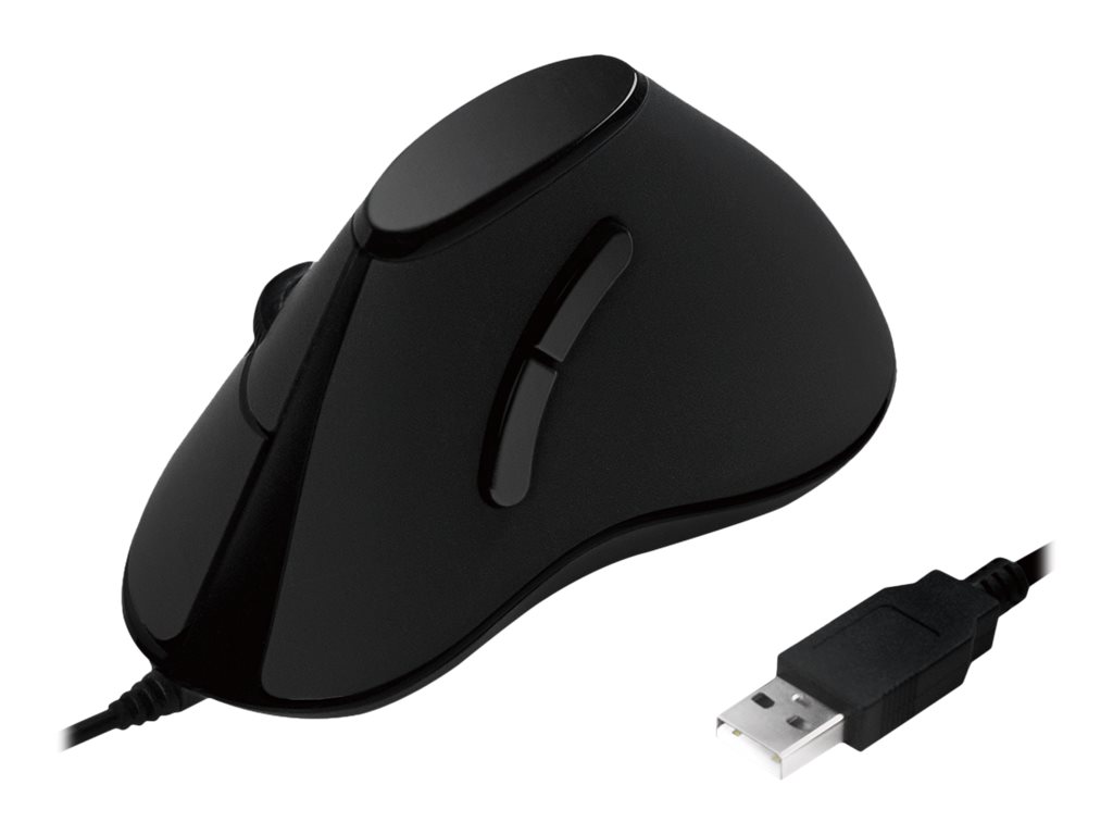 LogiLink Ergonomic Vertical Optisk Kabling Sort
