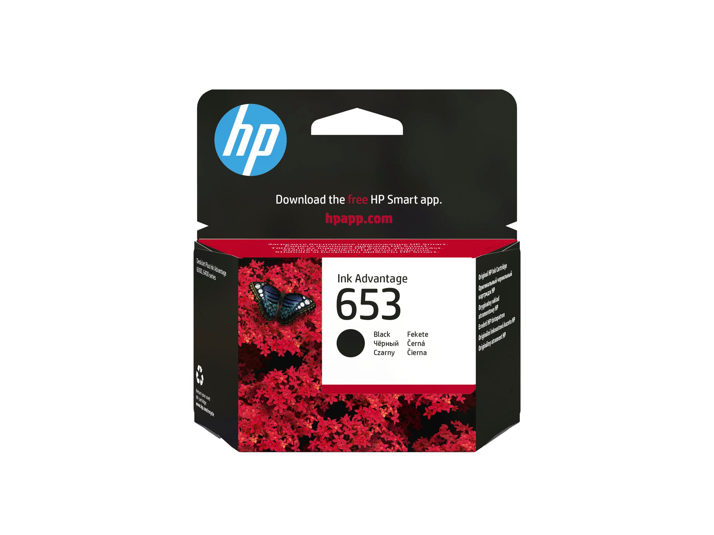 HP 653 Sort 360 sider