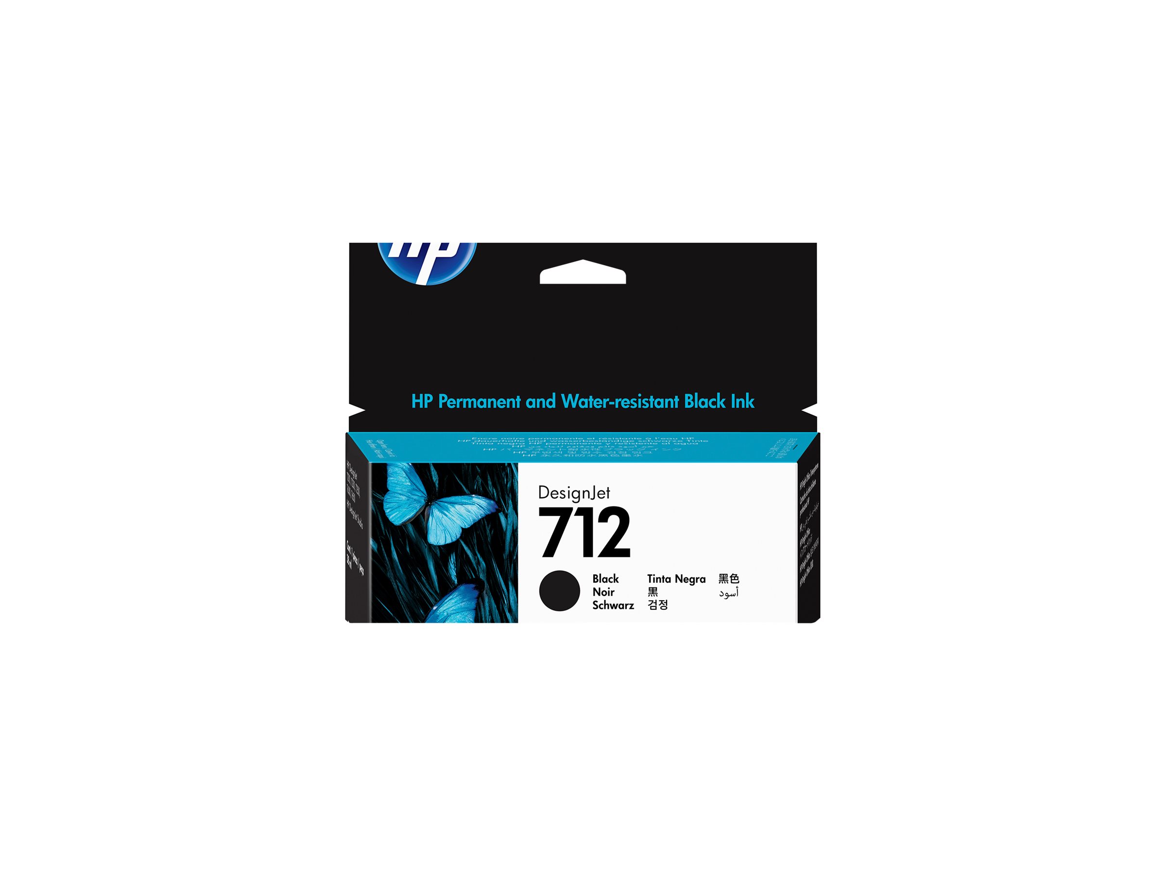 HP 712 Sort Blæk 3ED70A