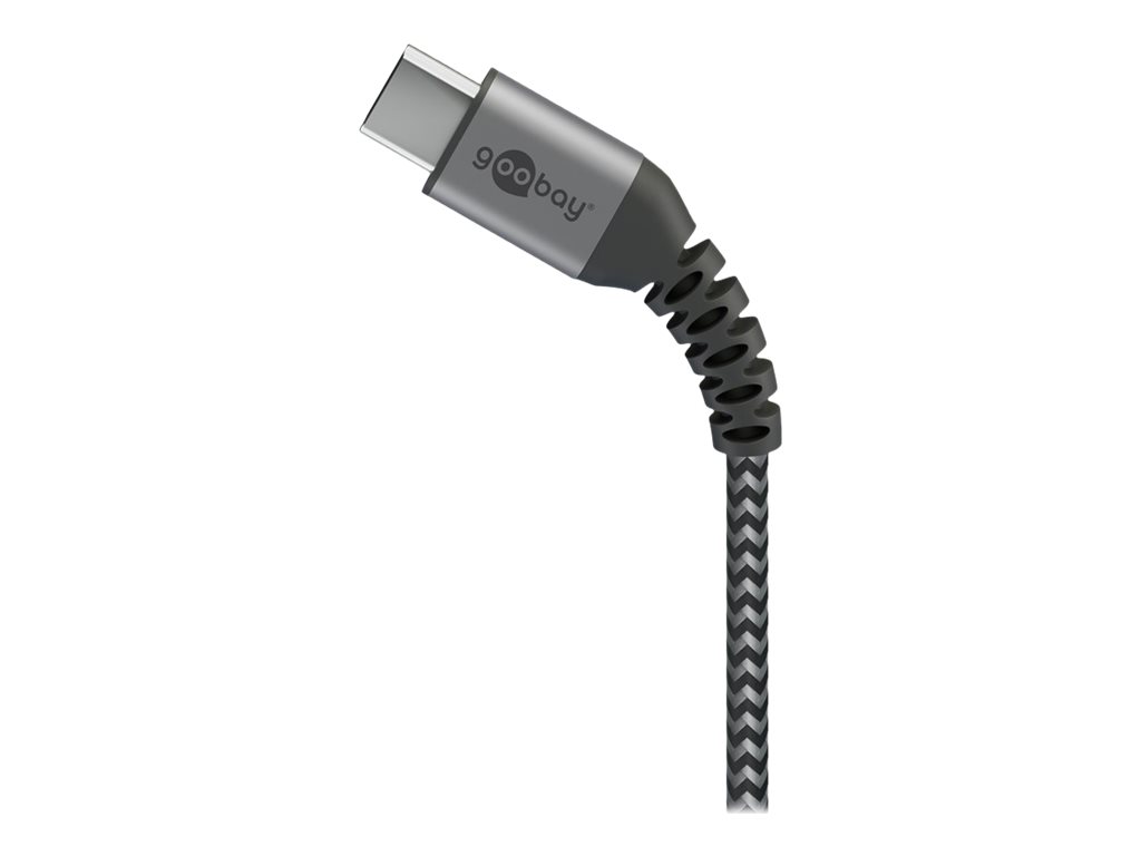 goobay USB Type-C kabel 50cm Sort Sølv
