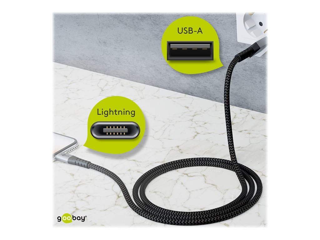 Goobay Lightning-kabel 2m braided MFi
