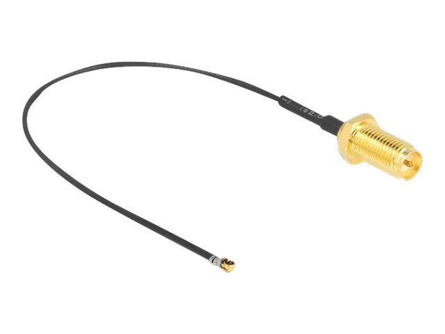 DeLOCK Koaksial 10cm Antennekabel Sort