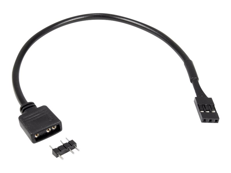 Inter-Tech RGB LED-adapter 20cm Sort