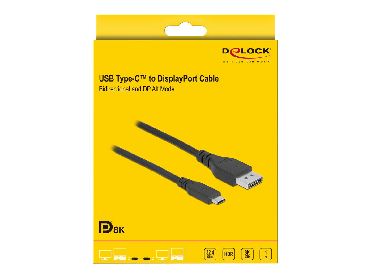 Delock Videoadapterkabel 1m Sort
