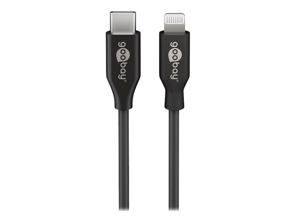 Goobay Lightning-kabel 50cm sort MFi
