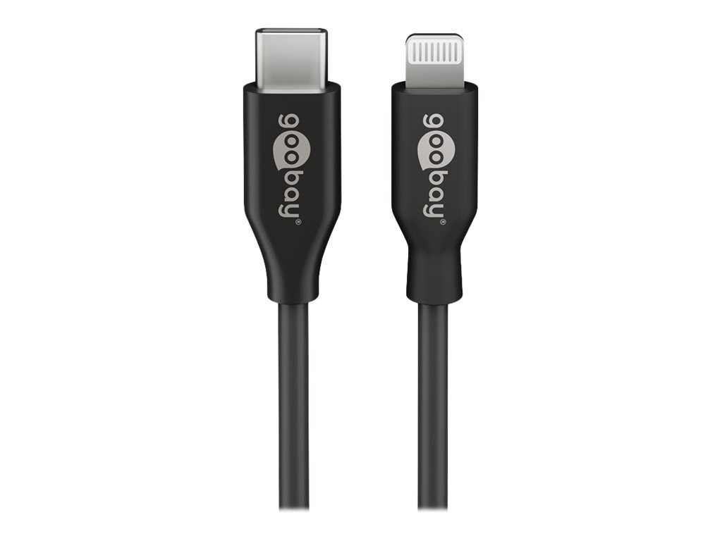 Goobay Lightning-kabel 1m sort MFi