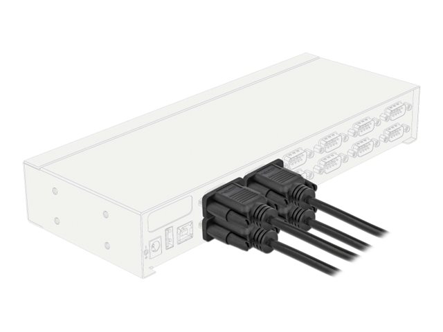 Delock Nulmodem-kabel 2m Sort