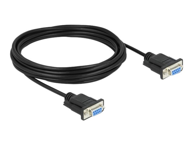 Delock Nulmodem-kabel 5m Sort
