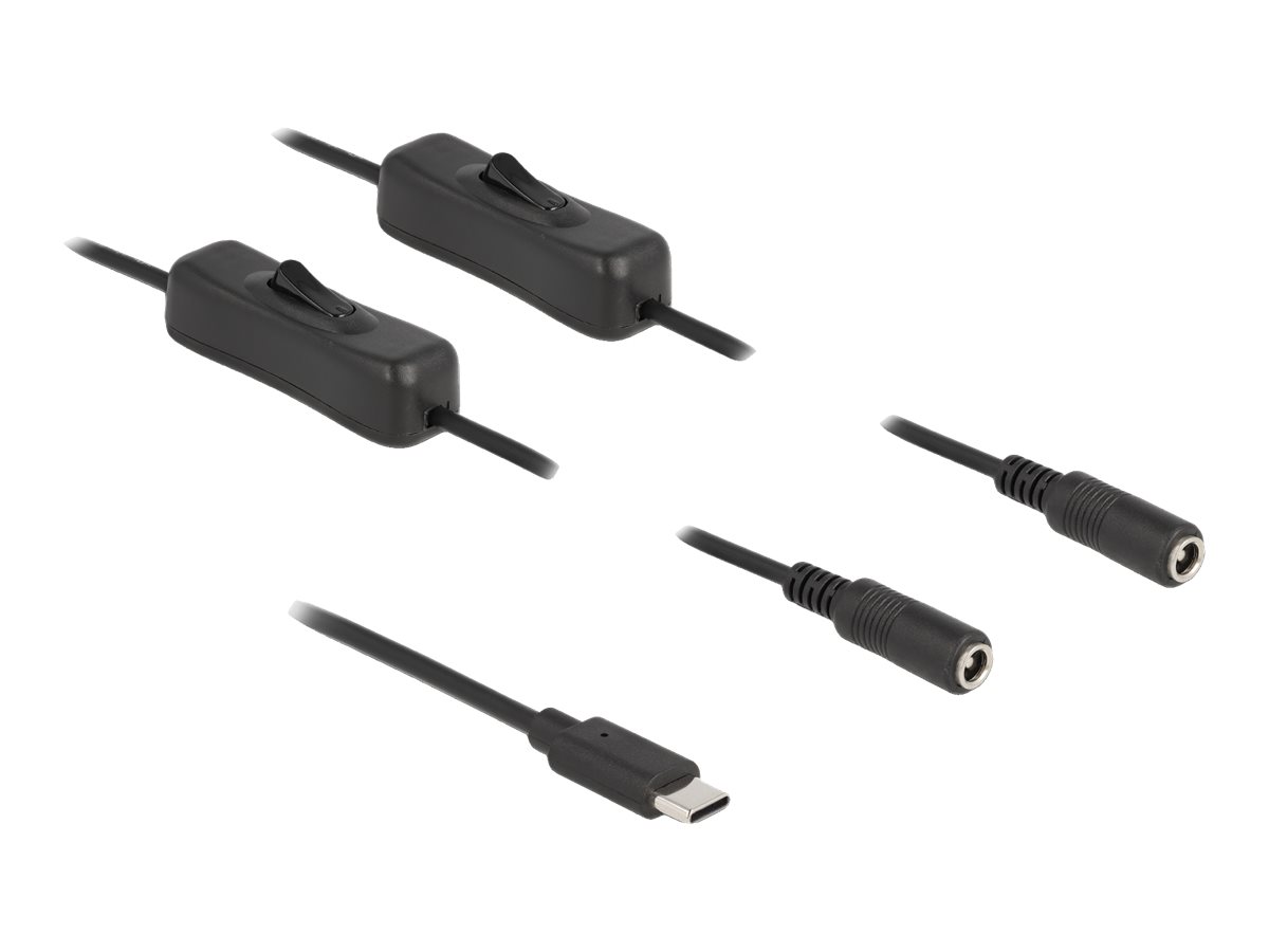 Delock Strøm-splitter 1m Sort