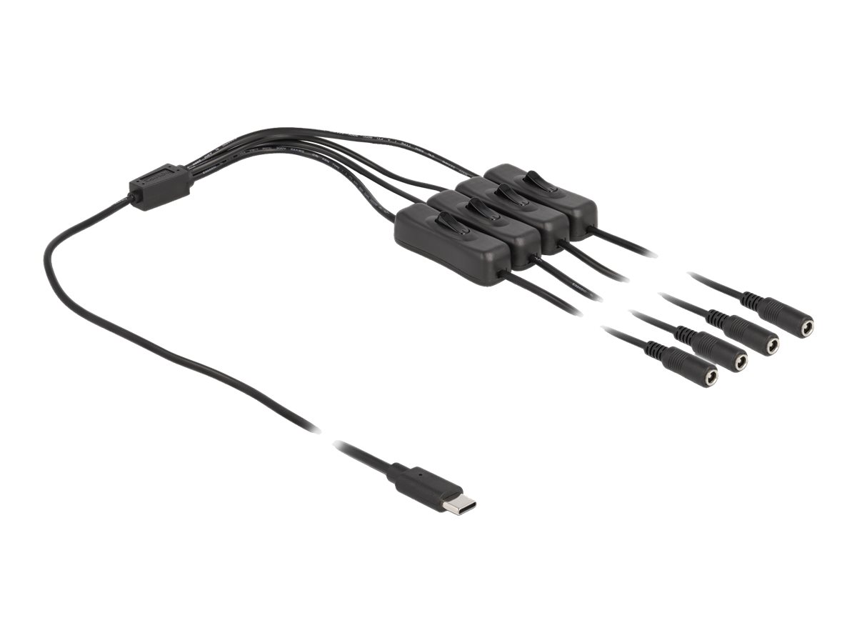 Delock Strøm-splitter 1m Sort