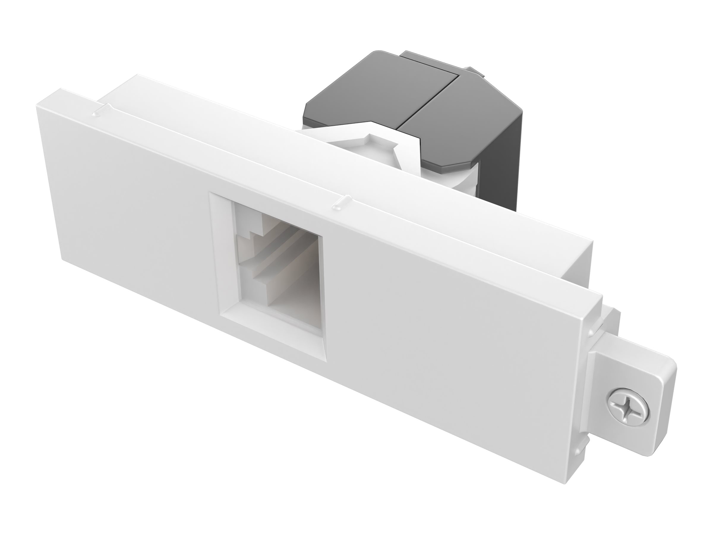 Vision Techconnect - Modular indlæg - frontplade monterbar - CAT 6a - RJ-45 - hvid