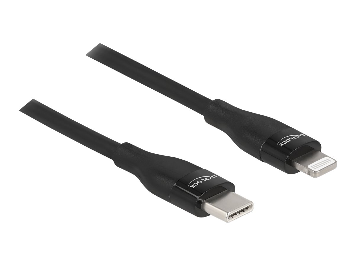 Delock Lightning-kabel 1m Sort