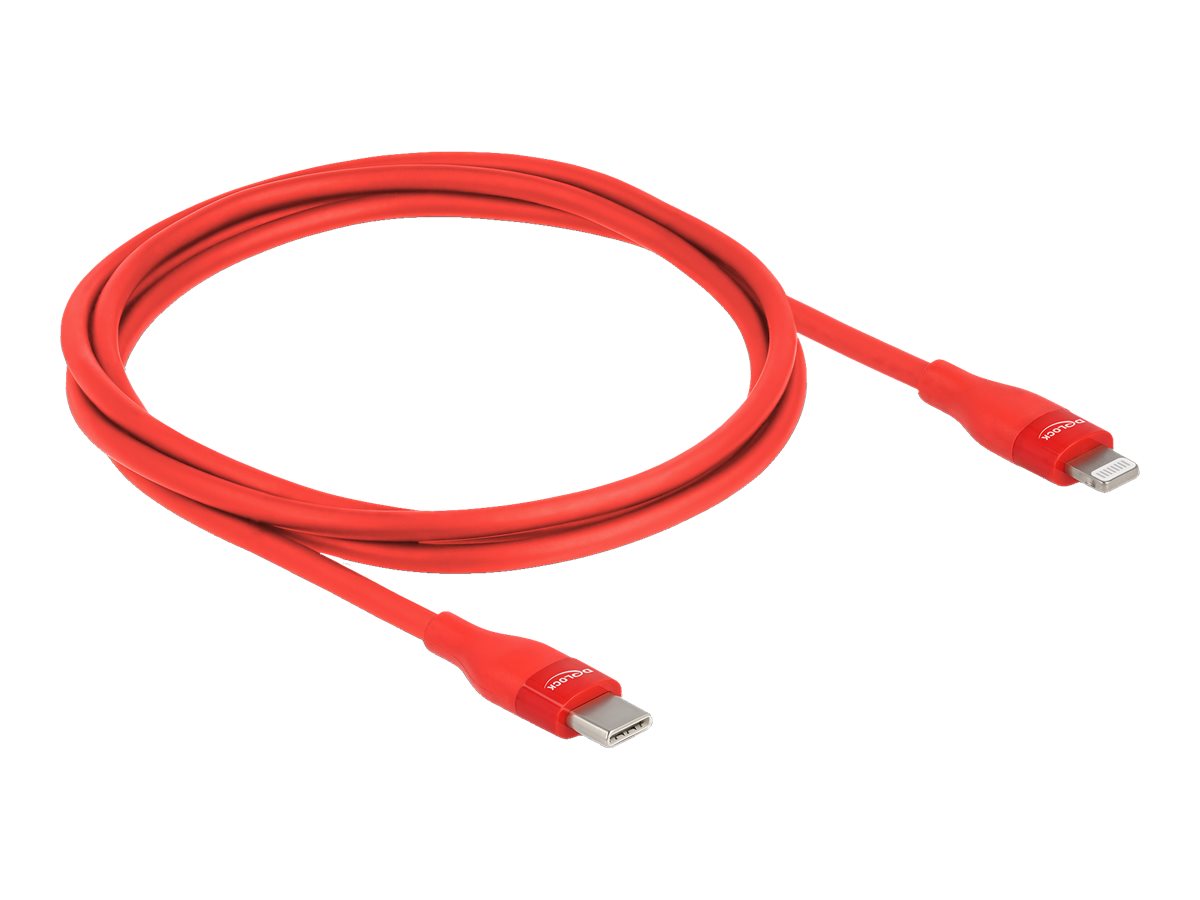 Delock Lightning-kabel 1m Rød