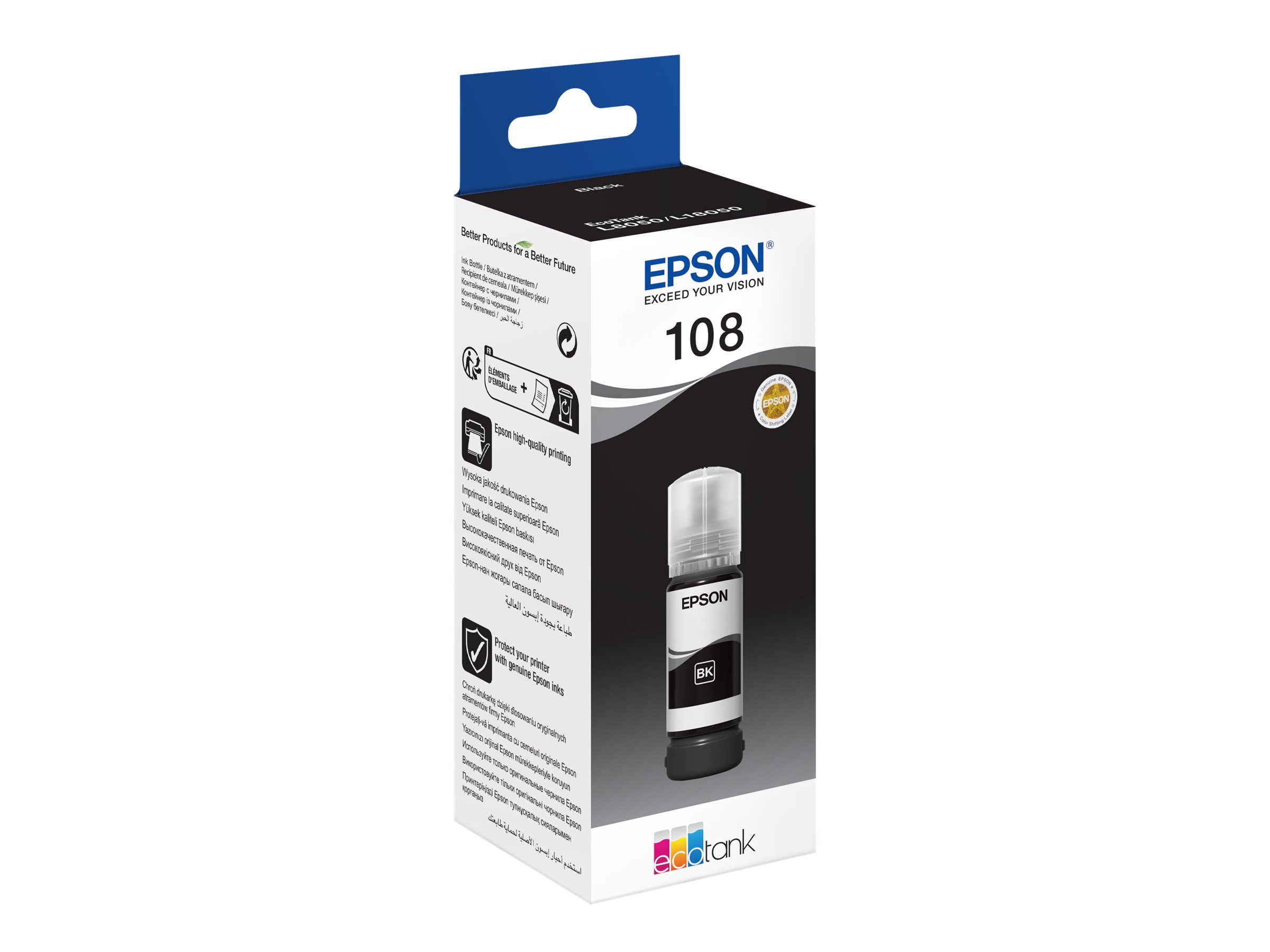 Epson EcoTank 108 Sort Blækrefill