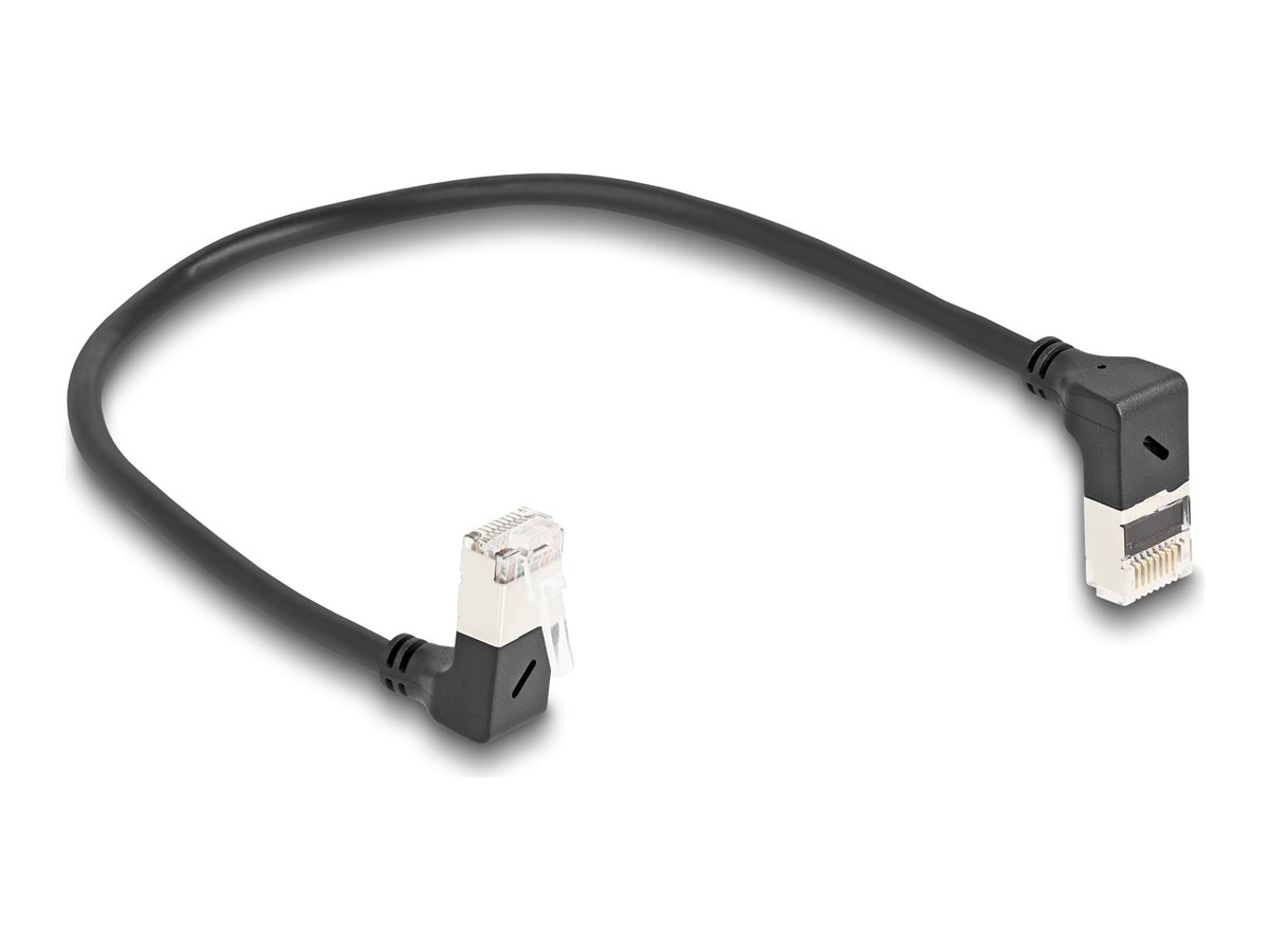 DeLOCK CAT 6a S/FTP 25cm Patchkabel Sort