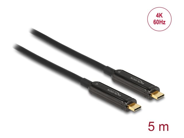 Delock USB Type-C kabel 5m Sort