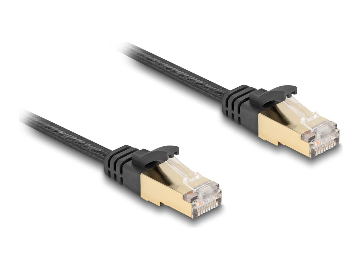 DeLOCK CAT 6a S/FTP 1m Patchkabel Sort
