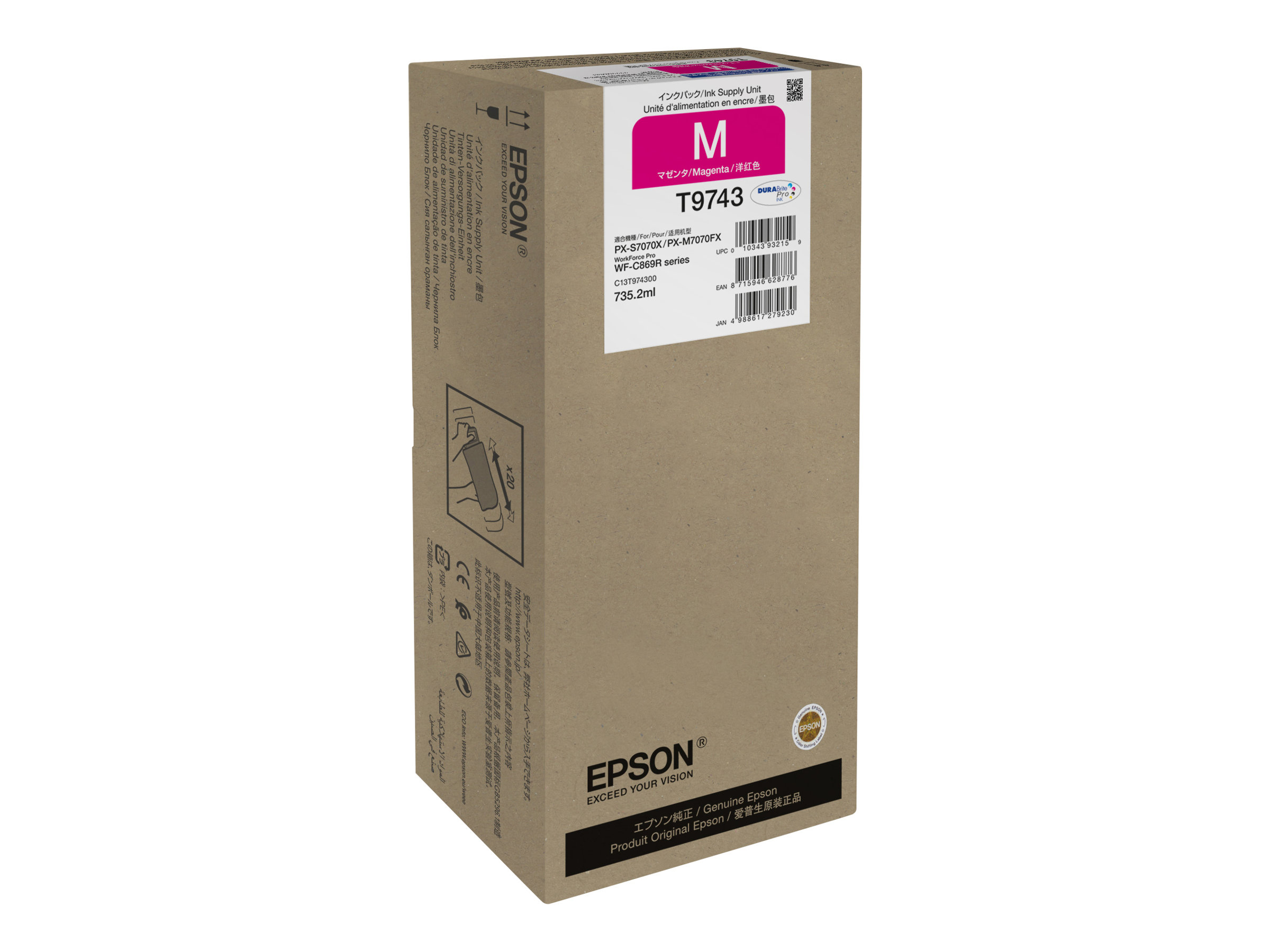 Epson T9743 Magenta Blæk