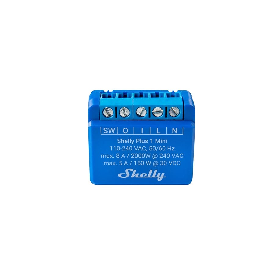 Shelly Plus 1 Mini Gen3 WLAN relæ Blå
