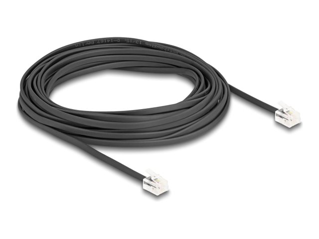 DeLOCK Telefonkabel 5m Sort