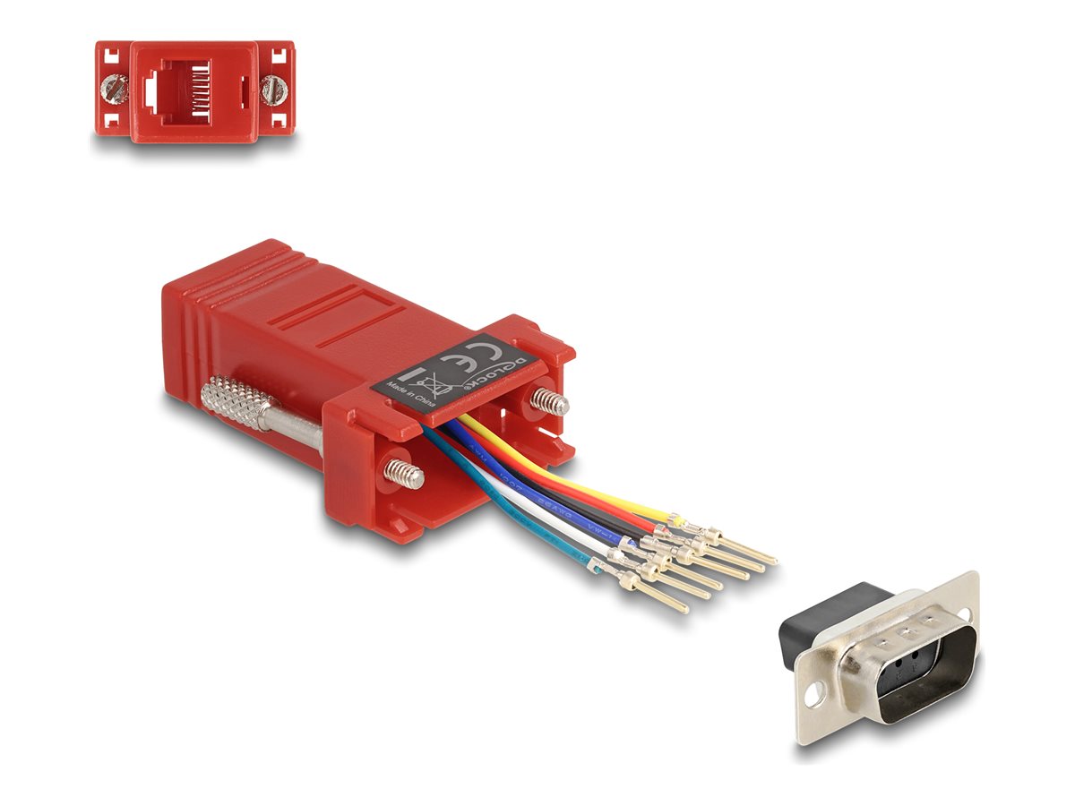DeLOCK Assembly Kit Seriel adapter Rød