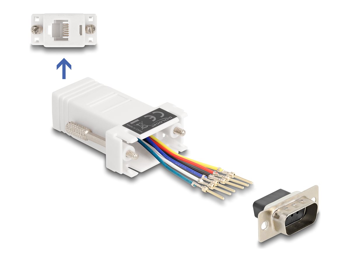DeLOCK Assembly Kit Seriel adapter Hvid