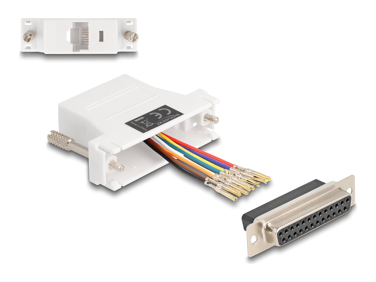DeLOCK Assembly Kit Seriel adapter Hvid
