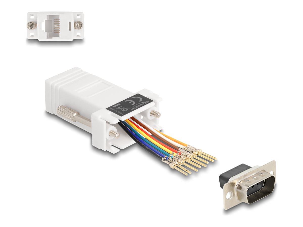 DeLOCK Assembly Kit Seriel adapter Hvid