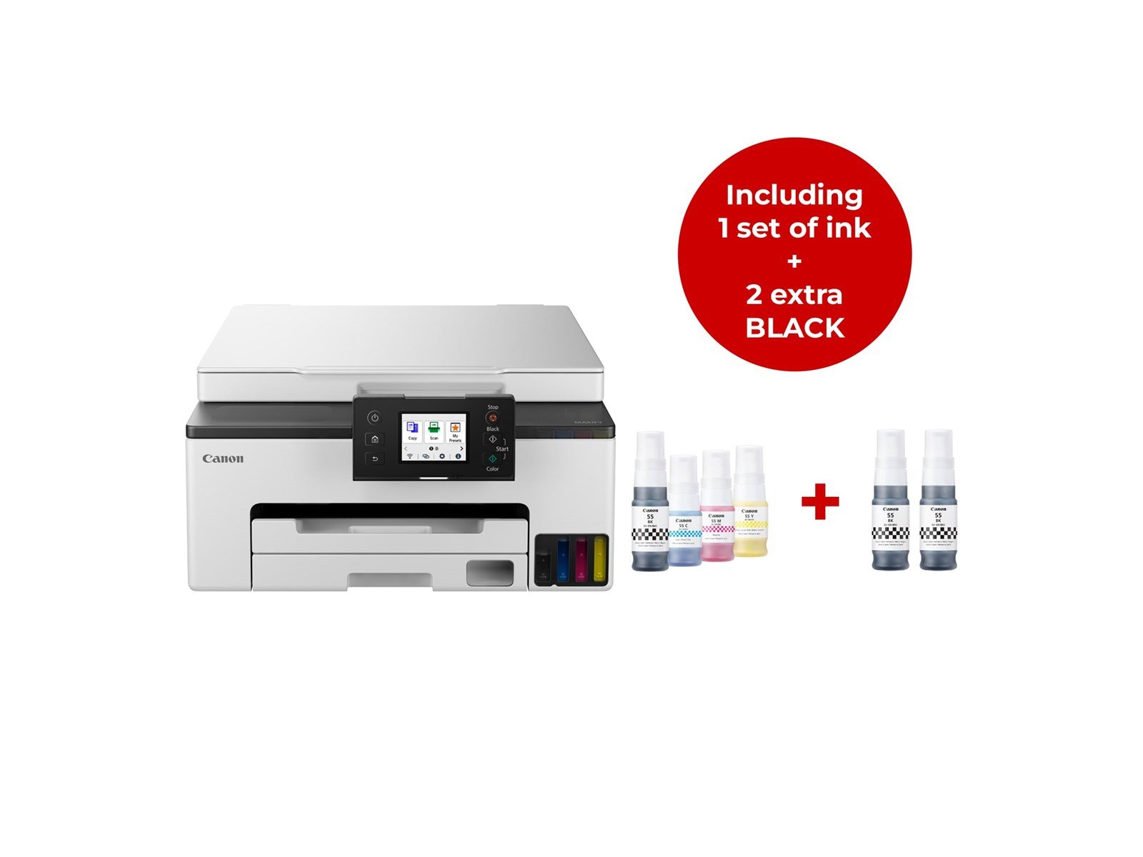Canon MAXIFY GX1050 Value Kit + Extra Ink Multifunktion Blækprinter