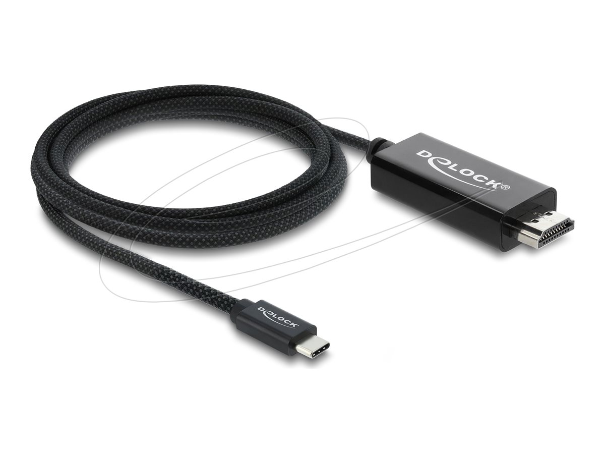 Delock Videoadapterkabel 2m Sort