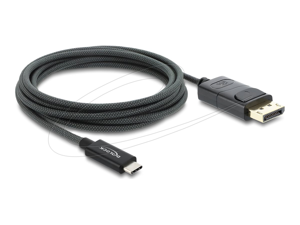 Delock Videoadapterkabel 2m Sort