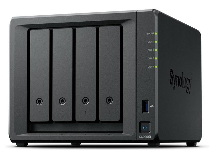 Synology DiskStation DS925+, Up to 180 TB of raw storage with expansion unit, Two built-in 2.5GbE ports and over 522/565 MB/s sequential read/write