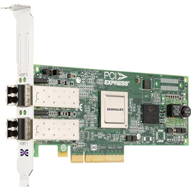 Fujitsu Fibre Channel Host Bus Adapter, 8Gb/s, 2 Chan, PCI Express 2.0, MMF, 2 x LC