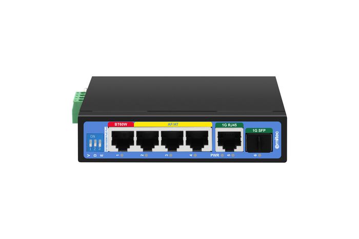 Ernitec 6-port Gigabit Intelligent Industrial PoE Switch - PoE 120W