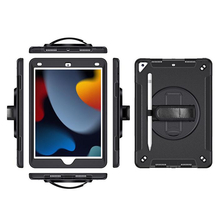 eSTUFF iPad 10.2 2021/2020/2019 (9th/8th/7th Gen) OHIO Defender Case - Black